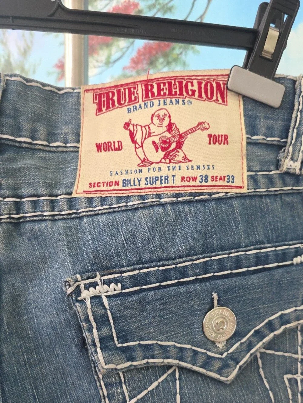 True Religion Relaxed Light Blue Faded Jeans